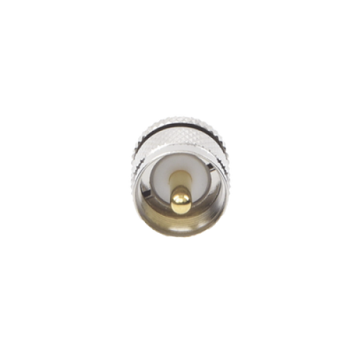 Adaptador en Línea de Conector SMA Hembra a UHF Macho (PL-259), Níquel/ Oro/ Teflón.