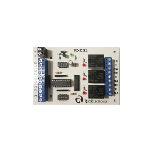 Tarjeta para control de Esclusas para 2 puertas con temporizador en desbloqueo y bloqueo/ entrada para botón de emergencia/ salida de emergencia/