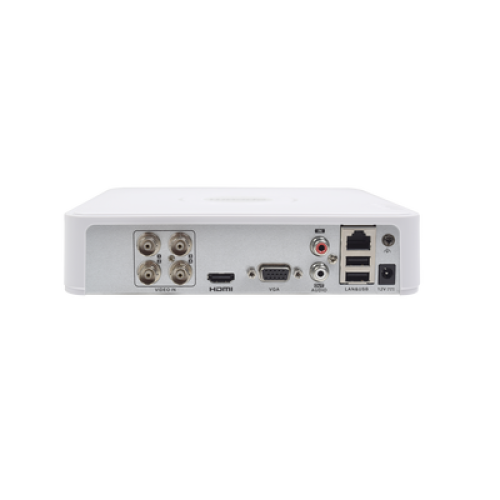 DVR 1080p Lite Pentahibrido / 4 Canales TURBOHD + 1 Canal IP / 1 Bahía de Disco Duro / H.264+ / 1 Canal de Audio / Salida Full HD