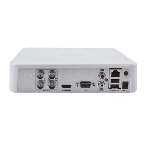 DVR 1080p Lite Pentahibrido / 4 Canales TURBOHD + 1 Canal IP / 1 Bahía de Disco Duro / H.264+ / 1 Canal de Audio / Salida Full HD