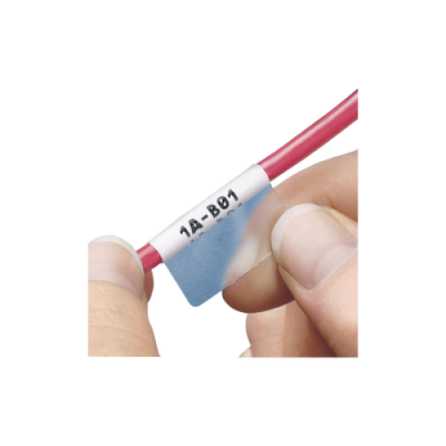 Hojas con 5000 Etiquetas Auto-Laminadas para Impresora Láser/Inyección de Tinta, para Cables de 3 a 7.1 mm de Diámetro (12 - 10 AWG), Color Blanco