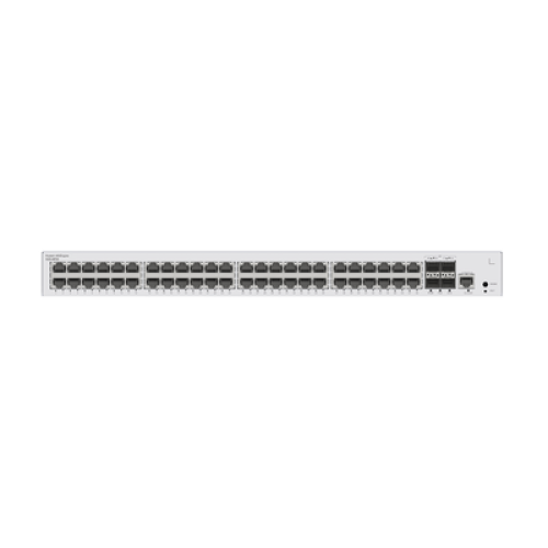 Switch de Acceso Gigabit Administrable PoE Capa 2 / 48 puertos 10/100/1000 Mbps (PoE) / 4 Puertos 1GE SFP Uplink / ERPS / IMGP Snooping / DHCP Snooping / PoE Perpetuo / 380W / Administración Nube Gratis