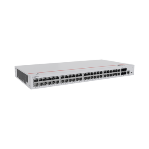 Switch de Acceso Gigabit Administrable PoE Capa 2 / 48 puertos 10/100/1000 Mbps (PoE) / 4 Puertos 10GE SFP+ Uplink / ERPS / IMGP Snooping / DHCP Snooping / PoE Perpetuo / 380W / Administración Nube Gratis