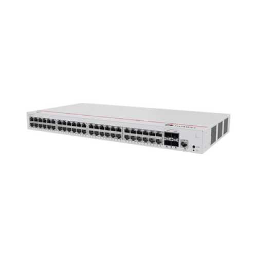 Switch de Acceso Gigabit Administrable PoE Capa 2 / 48 puertos 10/100/1000 Mbps (PoE) / 4 Puertos 10GE SFP+ Uplink / ERPS / IMGP Snooping / DHCP Snooping / PoE Perpetuo / 380W / Administración Nube Gratis