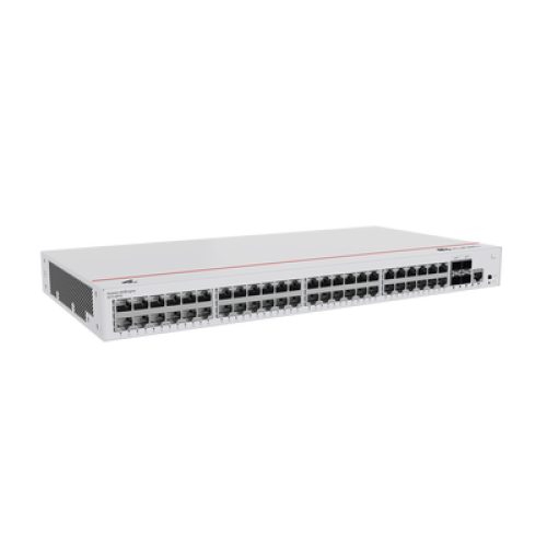 Switch de Distribución/Core Gigabit Administrable PoE Capa 3 / 48 puertos 10/100/1000 Mbps (PoE) / 4 Puertos 1GE SFP Uplink / ERPS / Rutas Estáticas / iStack / PoE Perpetuo / 380W / Administración Nube Gratis