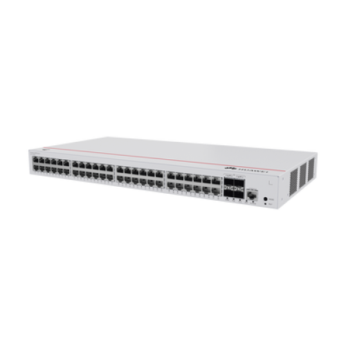 Switch de Distribución/Core Gigabit Administrable PoE Capa 3 / 48 puertos 10/100/1000 Mbps (PoE) / 4 Puertos 1GE SFP Uplink / ERPS / Rutas Estáticas / iStack / PoE Perpetuo / 380W / Administración Nube Gratis
