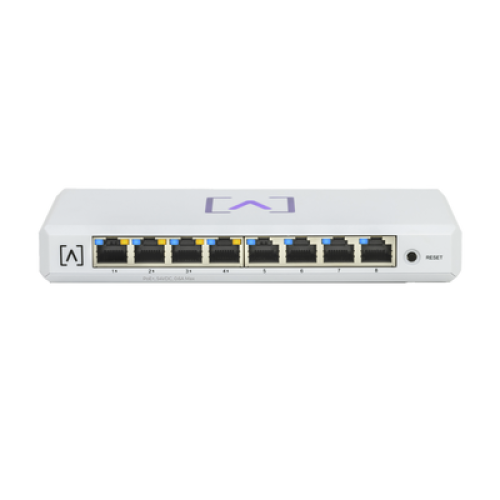 Switch Gigabit PoE+ Administrable / 8 puertos 10/100/1000 Mbps (4 de ellos PoE+ 802.3af/at) / Hasta 60W / Administración nube gratuita / Presupuesto de 60W Switch Gigabit PoE+ Administrable / 8 puertos 10/100/1000 Mbps (4 de ellos PoE+ 802.3af/at) / Hasta 60W / Administración nube gratuita / Presupuesto de 60W