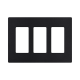 Tapa Color Blanco Negro Satin para interruptor o dimmer Lutron, 3 gang, limpio y moderno