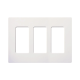 Tapa Color Blanco Snow para interruptor o dimmer Lutron, 3 gang, limpio y moderno