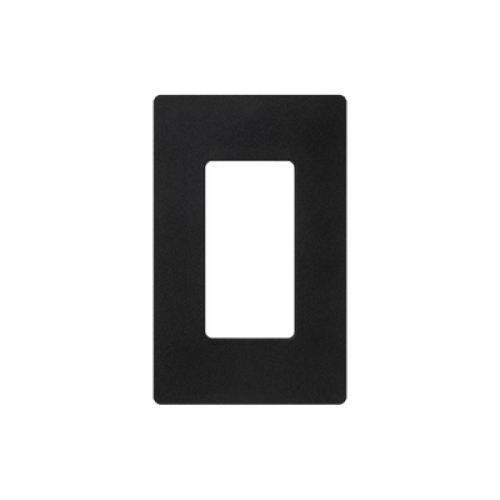Tapa Color Negro Satin para interruptor o dimmer Lutron, 1 gang, limpio y moderno