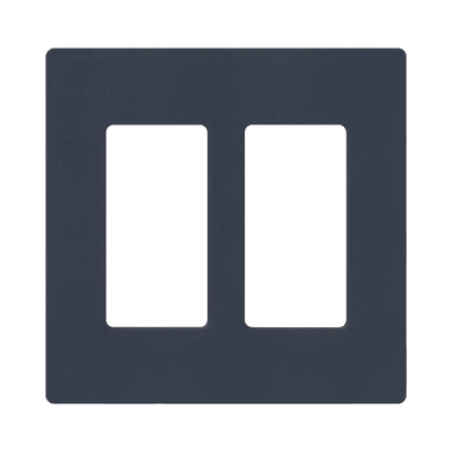 Tapa Color Deap Sea  Satin para interruptor o dimmer Lutron, 2 gang, limpio y moderno