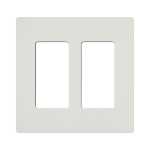 Tapa Color Blanco Satin Snow para interruptor o dimmer Lutron, 2 gang, limpio y moderno