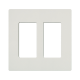 Tapa Color Blanco Satin Snow para interruptor o dimmer Lutron, 2 gang, limpio y moderno