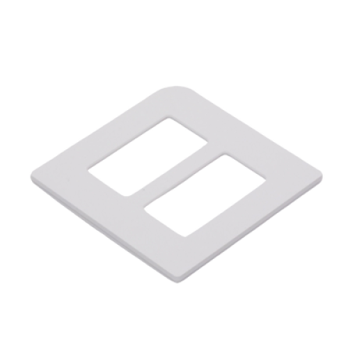 Tapa Color Blanco Satin Snow para interruptor o dimmer Lutron, 2 gang, limpio y moderno