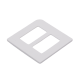 Tapa Color Blanco Satin Snow para interruptor o dimmer Lutron, 2 gang, limpio y moderno