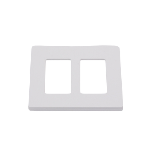 Tapa Color Blanco Satin Snow para interruptor o dimmer Lutron, 2 gang, limpio y moderno
