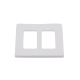 Tapa Color Blanco Satin Snow para interruptor o dimmer Lutron, 2 gang, limpio y moderno