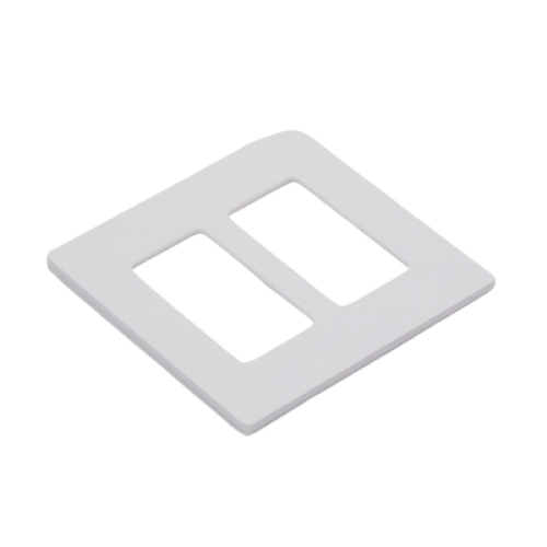 Tapa Color Blanco Satin Snow para interruptor o dimmer Lutron, 2 gang, limpio y moderno