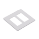 Tapa Color Blanco Satin Snow para interruptor o dimmer Lutron, 2 gang, limpio y moderno
