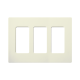 Tapa Color Blanco Biscuit para interruptor o dimmer Lutron, 3 gang, limpio y moderno
