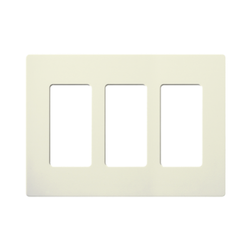 Tapa Color Blanco Biscuit para interruptor o dimmer Lutron, 3 gang, limpio y moderno