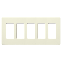 Placa de pared 3 espacios, color blanco, para atenuador (dimmer), switch ó control remoto PICO inalámbrico.