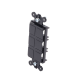 Placa de 6 puertos, color negro night.