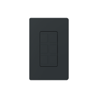Placa de 6 puertos, color negro night.