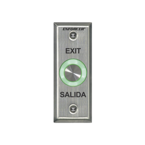 Botón de Salida con Aro Iluminado Color Verde y Rojo / IP65 / Buzzer / Función Toggle (Enclavado) / Temporizador  / Relevador NC/NO/ Uso Exterior e Interior.