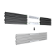 Accesorio_ Riel de Aluminio con Longitud 1750 mm | Ancho 120 mm|  Espesor 9 mm | Incluye Tapas y Tornillos | Compatible con estructura para Videowall | Diseño Modular