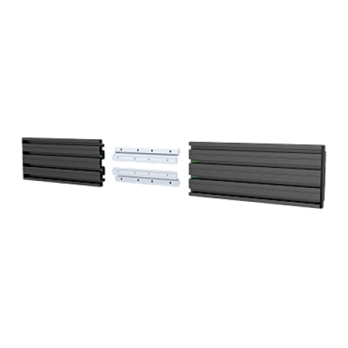Accesorio_ Riel de Aluminio con Longitud 1750 mm | Ancho 120 mm|  Espesor 9 mm | Incluye Tapas y Tornillos | Compatible con estructura para Videowall | Diseño Modular