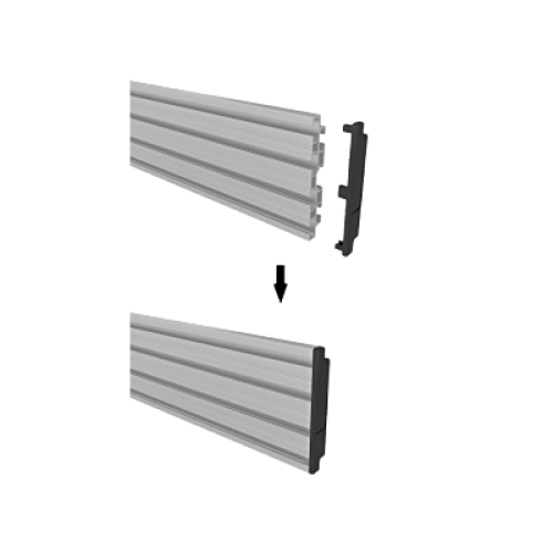 Accesorio_ Riel de Aluminio con Longitud 1750 mm | Ancho 120 mm|  Espesor 9 mm | Incluye Tapas y Tornillos | Compatible con estructura para Videowall | Diseño Modular