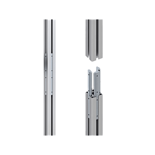 Accesorio _ Riel de Aluminio Longitud 1670 mm | Ancho 40 mm | Altura 40 mm | Diseño Modular | Tapas de Riel Incluidas