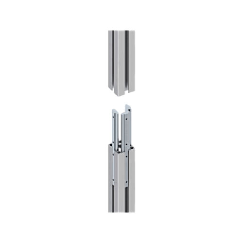 Accesorio_ Riel de Aluminio con longitud de  2380mm| Compatible con estructura para Videowall |  Diseño Modular |  Incluye Tapas de Riel