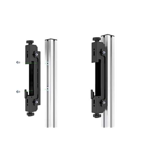 Accesorio_ Riel de Aluminio con longitud de  2380mm| Compatible con estructura para Videowall |  Diseño Modular |  Incluye Tapas de Riel