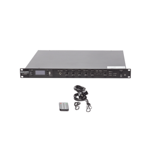 Amplificador Mezclador | 120W RMS | Sistema 100V y Baja Impedancia | MP3 | Tuner | Bluetooth | Música ambiental y Voceo Amplificador Mezclador | 120W RMS | Sistema 100V y Baja Impedancia | MP3 | Tuner | Bluetooth | Música ambiental y Voceo
