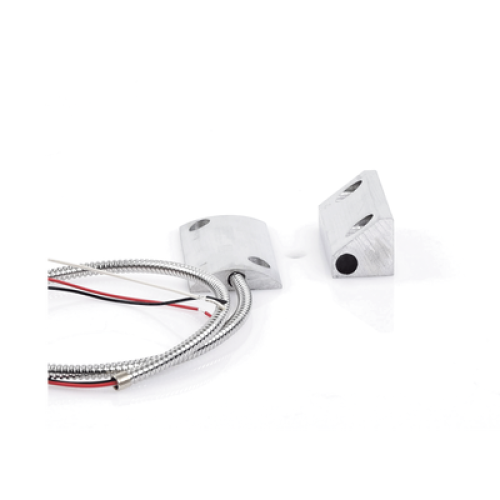 Contacto Magnético para Piso, Salida Dual NC/NA, GAP 65mm, Cubierta de Aluminio con 55cm de Cable Blindado