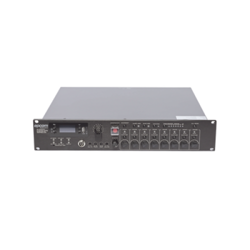 Controlador de Evacuación Por Voz | 500 W | 8 Zonas independientes | 4 entradas de audio y 2 entradas de micrófono Controlador de Evacuación Por Voz | 500 W | 8 Zonas independientes | 4 entradas de audio y 2 entradas de micrófono