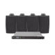 KIT de Amplificador de Audio 120W para Rack | 4 Altavoces de Pared color Negro 2.5W - 20W | Sistema 70/100V