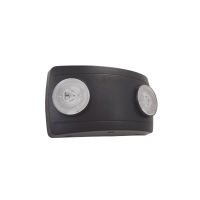 Luz de Emergencia Dual LED ultra compacta/150 lúmenes/Luz fría/Batería de Respaldo Incluida/Botón de test / Color Negro