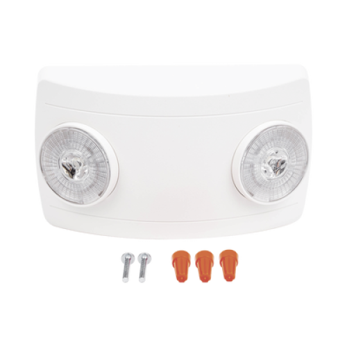 Luz de Emergencia Dual LED ultra compacta/150 lúmenes/Luz fría/Batería de Respaldo Incluida/Botón de test.