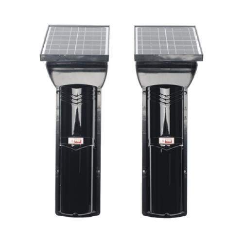 Detector fotoelectrico con CELDA SOLAR; DE 3 RAYOS; alcance exterior 100 m / 4 frecuencias 