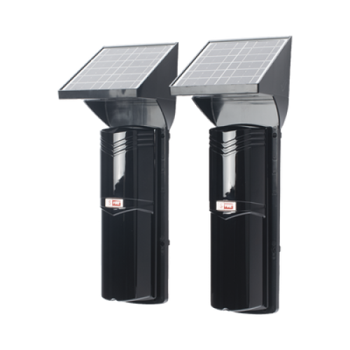 Detector fotoelectrico con CELDA SOLAR; DE 3 RAYOS; alcance exterior 100 m / 4 frecuencias 