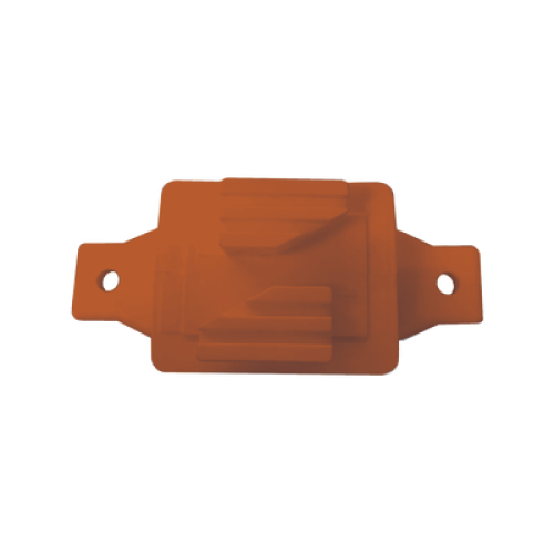 Aislador de Paso color Naranja reforzado para cercos eléctricos, resistente al clima extremoso