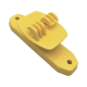 Aislador de Paso color Amarillo reforzado para cercos eléctricos, resistente al clima extremoso