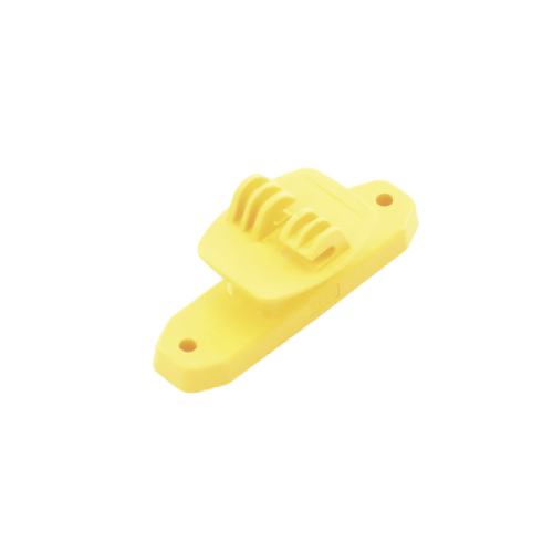 Aislador de Paso color Amarillo reforzado para cercos eléctricos, resistente al clima extremoso