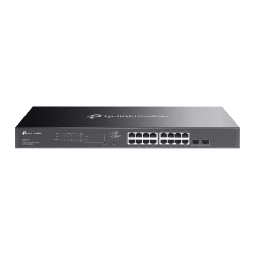 Switch Omada SDN Administrable / 16 puertos Gigabit y 2 puertos SFP / Funciones sFlow, QinQ y QoS / Administración centralizada OMADA
