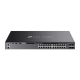 Switch Omada L3 SDN Administrable / 24 puertos PoE af/at Gigabit y 4 puertos SFP+ / Presupuesto PoE 720W / Funciones RIP, VRRP, Servidor DHCP / Administración centralizada OMADA / Fuente Redundante