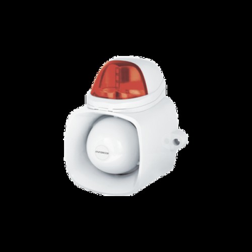 Sirena / Luz Estroboscópica Autónoma / Color Rojo  4 en 1 / IP65 / Uso Interior y Exterior / 12 Vcd / Múltiples Tipos de Notificación / Estroboscópica, de Sirena o de Audio /