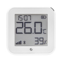 Pantalla Sensor de temperatura y humedad, inteligente e inalámbrico, integrable a la App de Shelly.